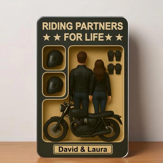 Custom Couple Riding Partner Acrylic Plaque - Riding Partners For Life - Gift Idea For Couple/ Parents/ Wedding/ Anniversary