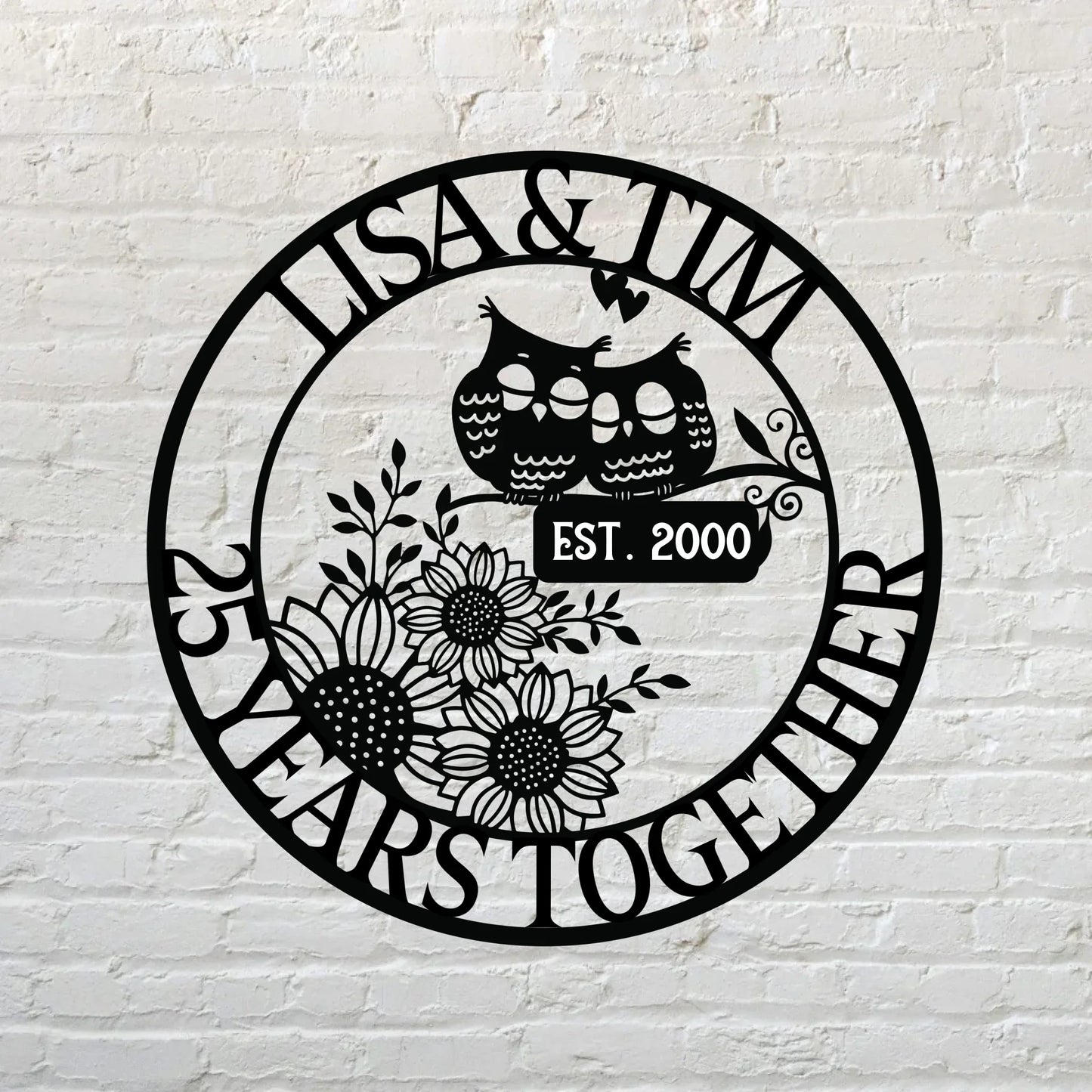 Personalized Couple Metal Sign - Anniversary Gift Idea For Couple/ Husband And Wife