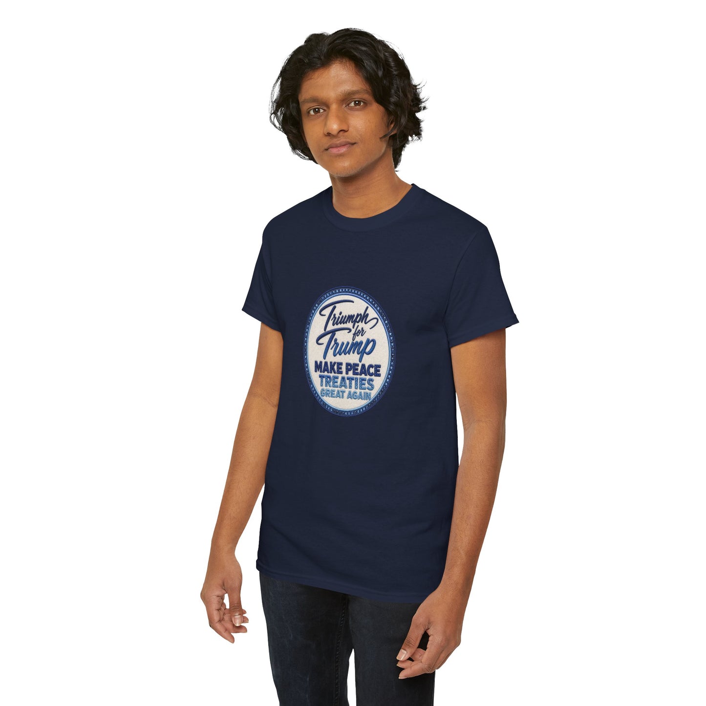 "Make Peace Treaties Great Again" Embroidery Badge Pattern T-Shirt - MADE TO ORDER ✨ CUSTOMIZABLE WITHIN REASON