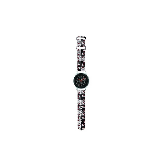 Hello Kitty Univerzális pánt HKUWLSDIESK Silicone Heads & Stripes fekete 22mm (306657)-0