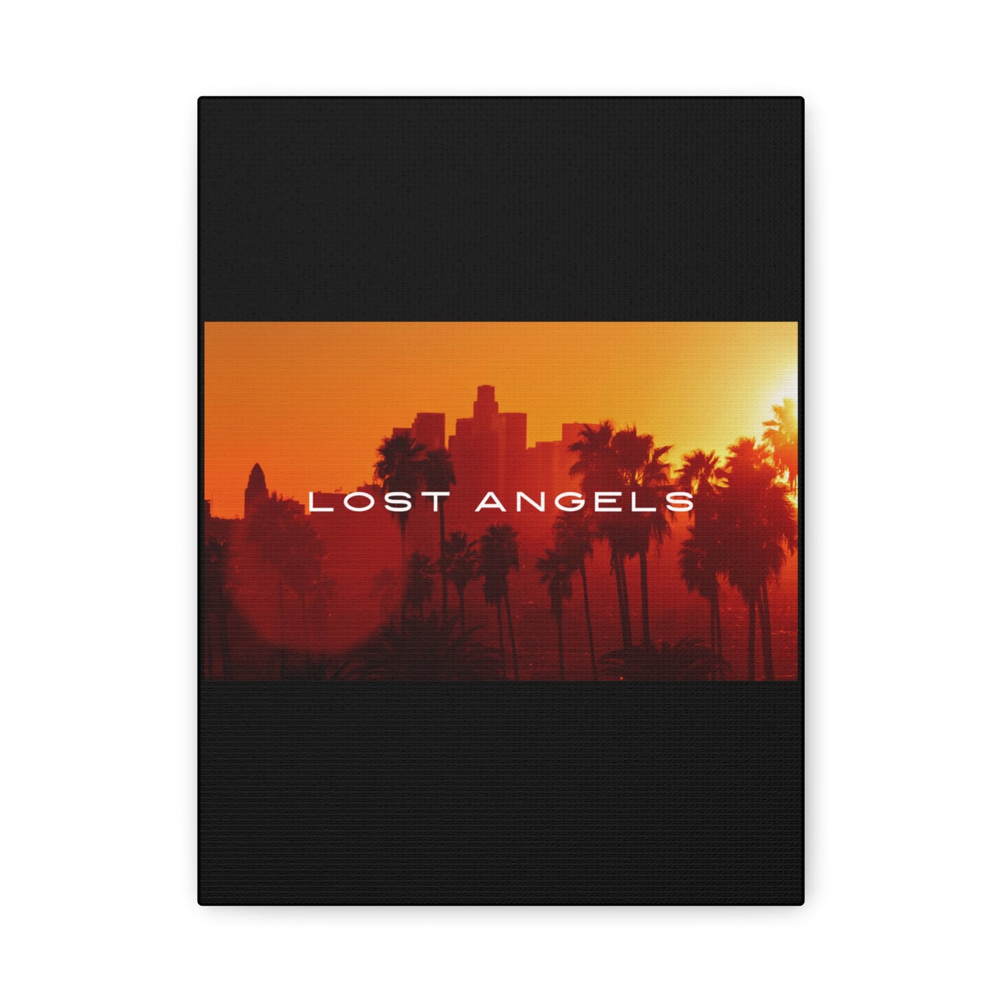 Lost Angels Wall Art Canvas | Sunset Cityscape Print, Home Decor, Gift for Art Lovers, Modern Living Room, California Vibe