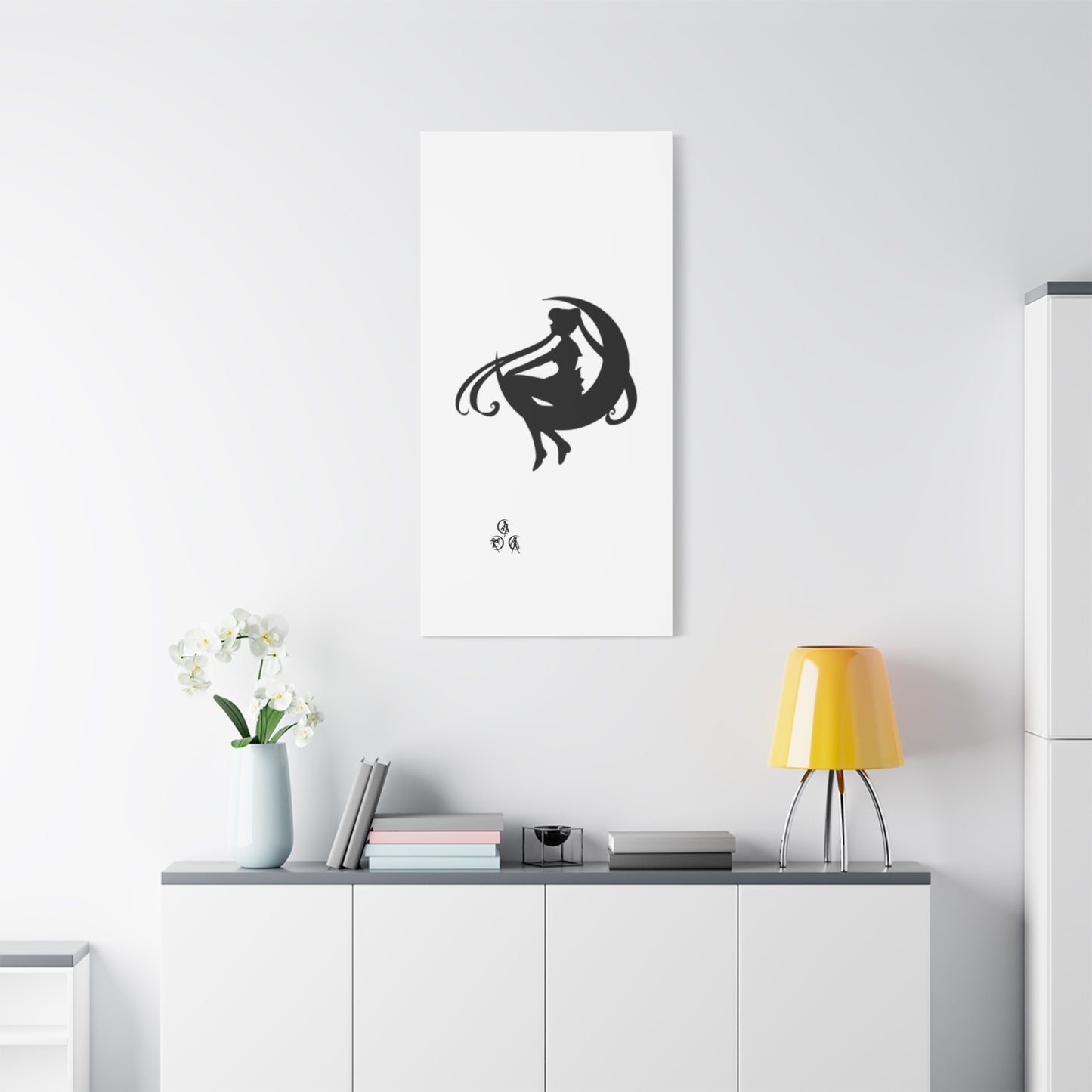 Moonlit Goddess Canvas Art, Modern Wall Decor, Fantasy Home Decor, Boho Aesthetic, Gift for Art Lovers