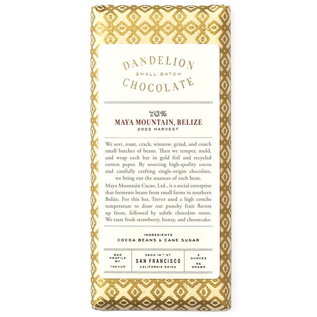 Dandelion Chocolate - Maya Mountain, Belize (2OZ | 70%)