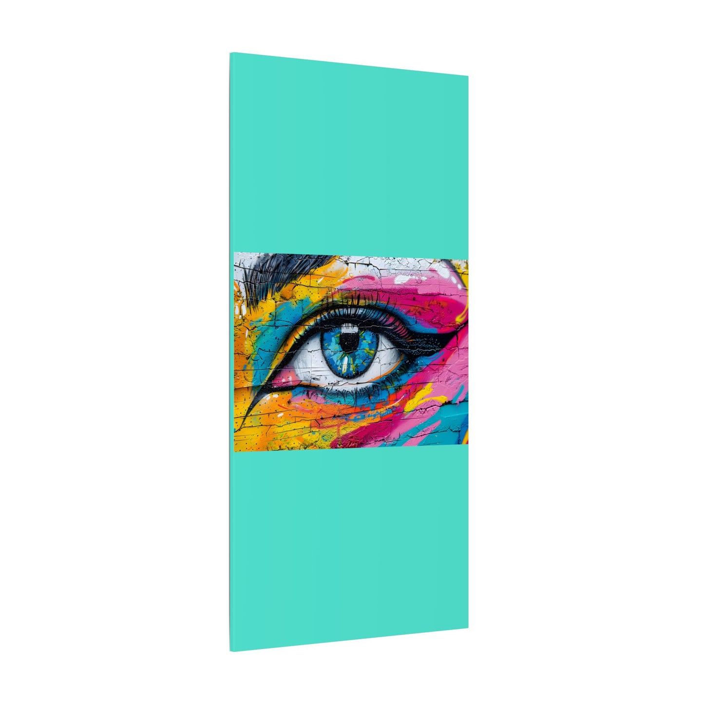 Colorful Eye Street Art Matte Canvas Print