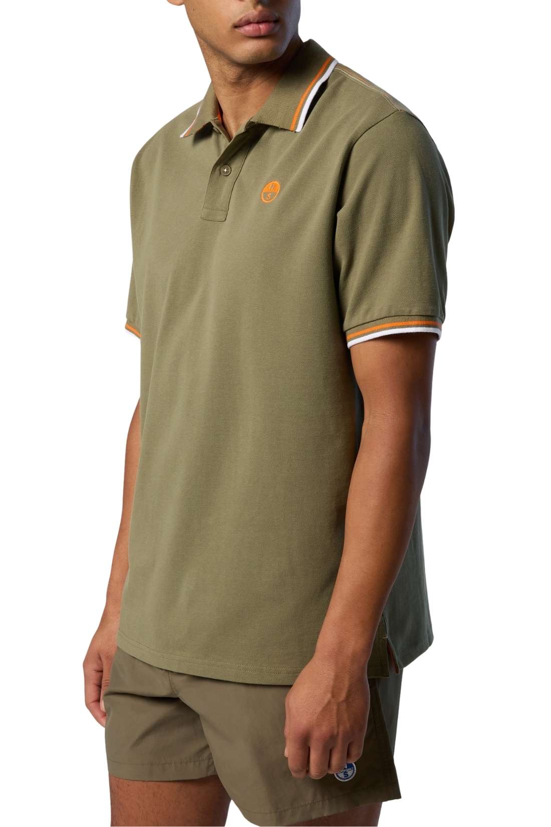 NORTH SAILS - Men's regular polo shirt with logo collar-1