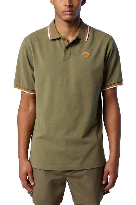 NORTH SAILS - Men's regular polo shirt with logo collar-0