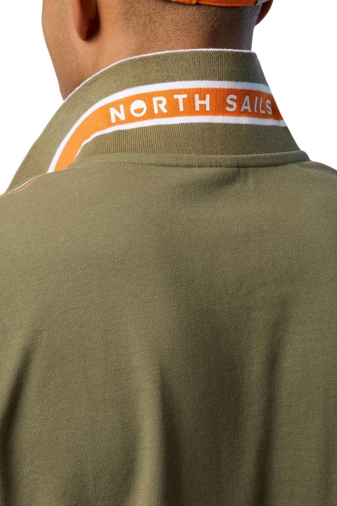 NORTH SAILS - Men's regular polo shirt with logo collar-3