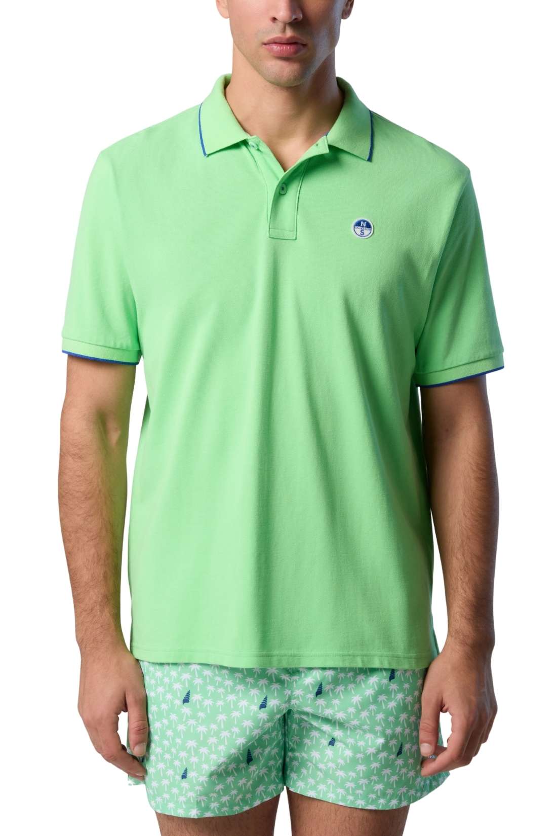 NORTH SAILS - Men's regular polo shirt with logo collar - Size 4XL-4