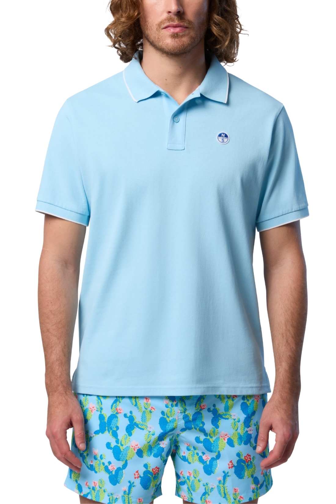 NORTH SAILS - Men's regular polo shirt with logo collar - Size 4XL-8