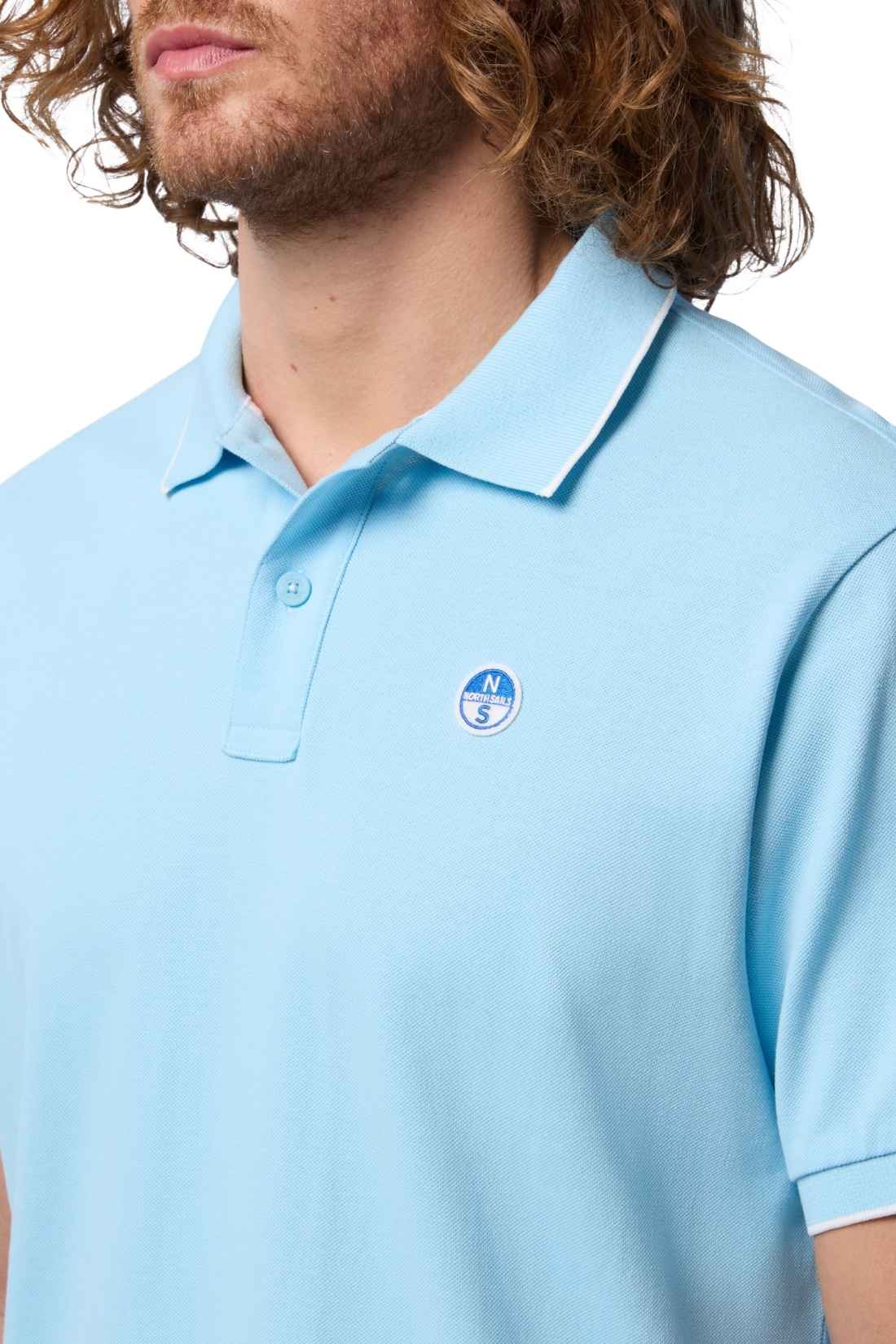 NORTH SAILS - Men's regular polo shirt with logo collar - Size 4XL-10