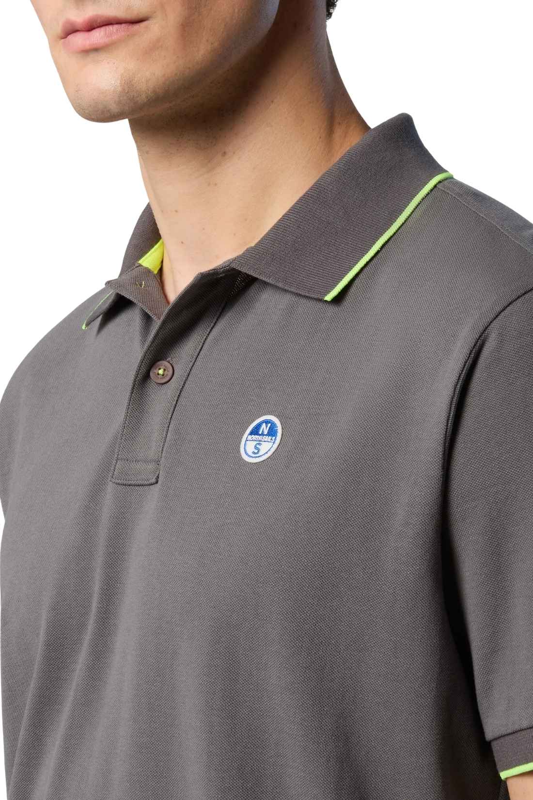 NORTH SAILS - Men's regular polo shirt with logo collar - Size 4XL-14