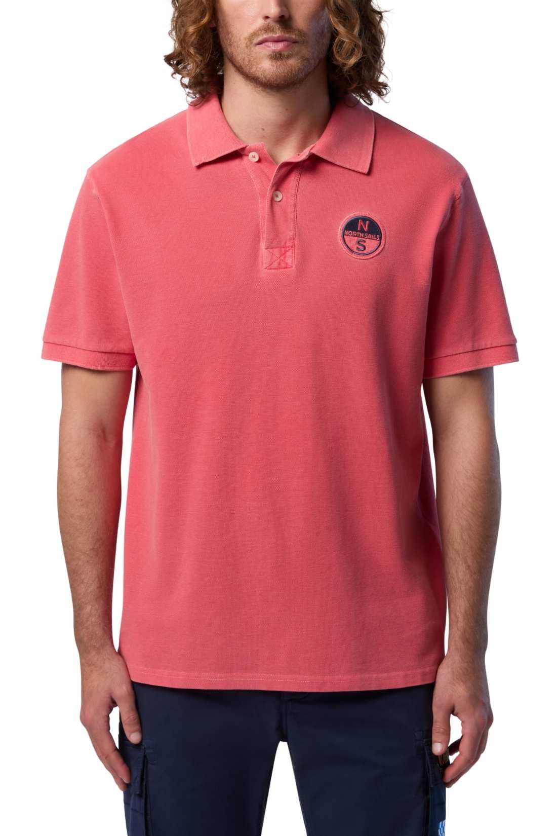 NORTH SAILS - Men's polo shirt with pigment wash-0