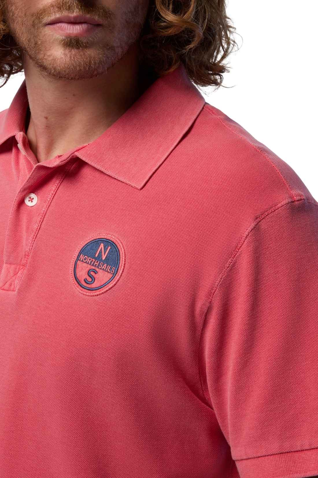 NORTH SAILS - Men's polo shirt with pigment wash-2