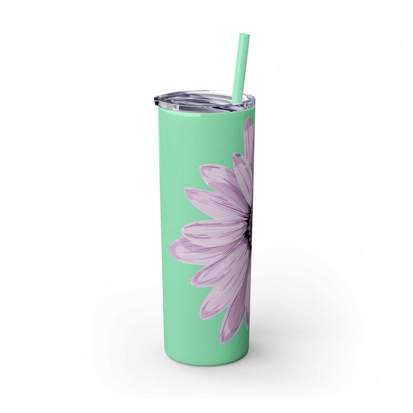 Floral Skinny Tumbler, 20oz - Stylish Drinkware for Home, Office, Gifts, Party Favors, Spring Decor