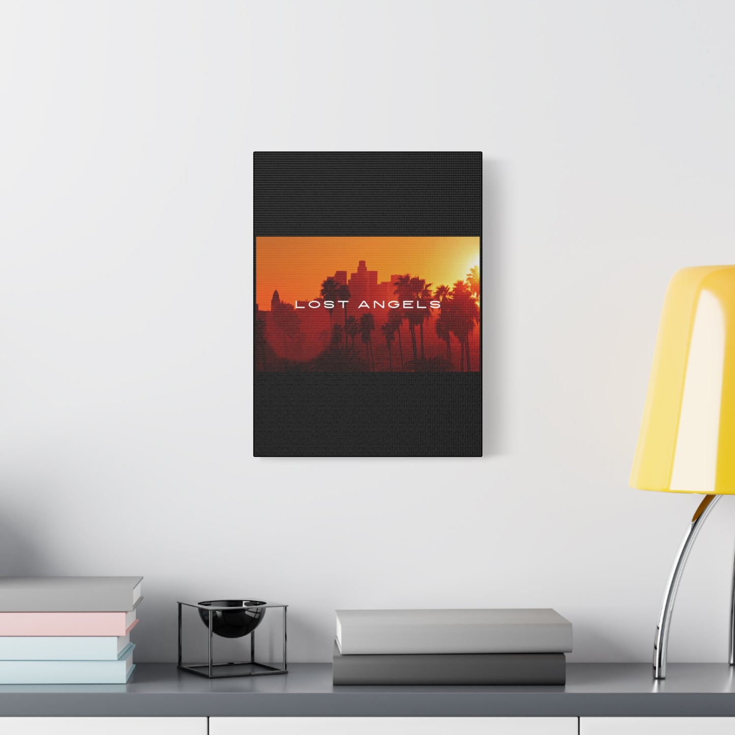 Lost Angels Wall Art Canvas | Sunset Cityscape Print, Home Decor, Gift for Art Lovers, Modern Living Room, California Vibe