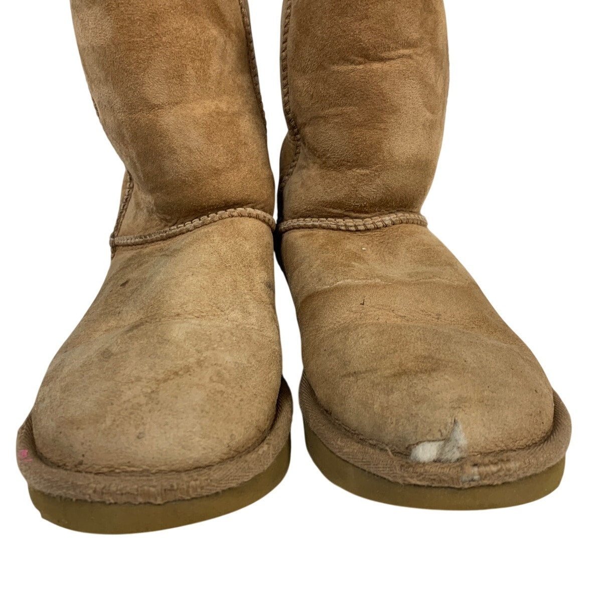 Ugg Womens Size 6 Tan Winter Boots Classic Short Fur Lined Round Toe Shoes