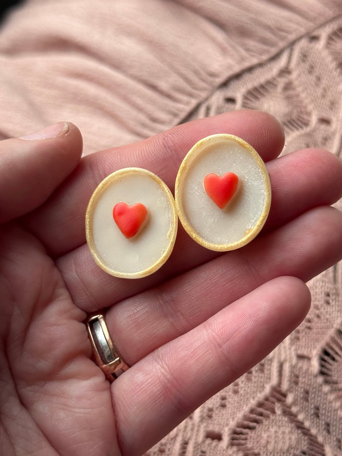 Framed Heart Studs