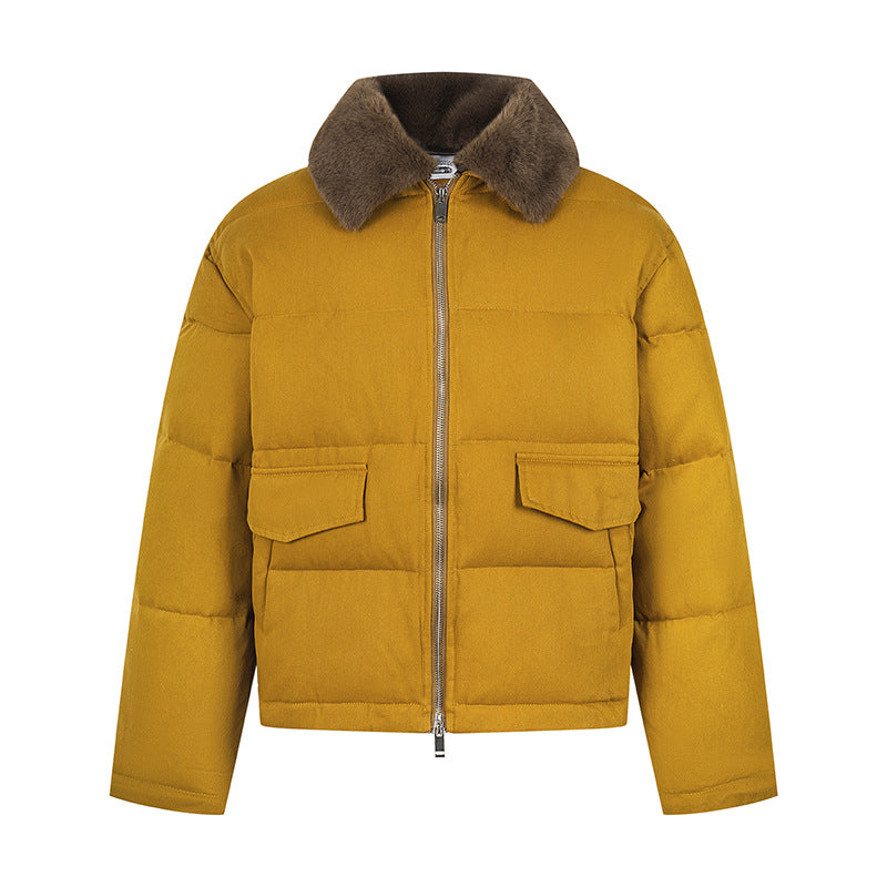 Turn-down Collar Cotton Coat Casual High-end Thickened Cotton Jacket