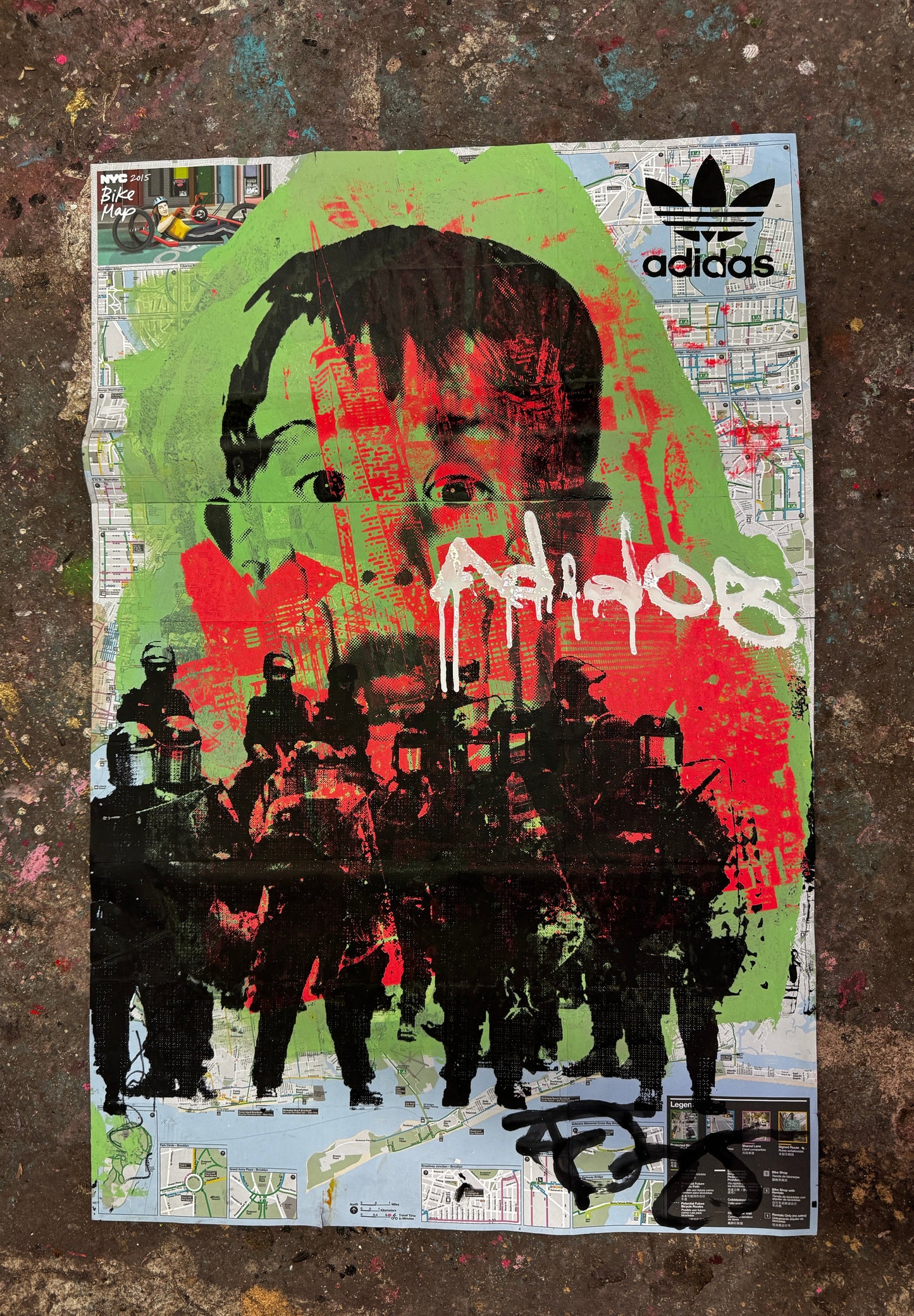 Child Gaze Through The Chaos