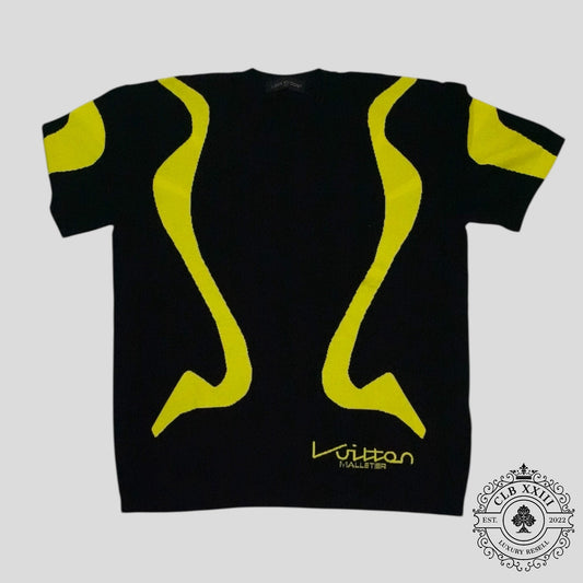 Louis Vuitton Sporty Line Intarsia Knit Crewneck in Black
