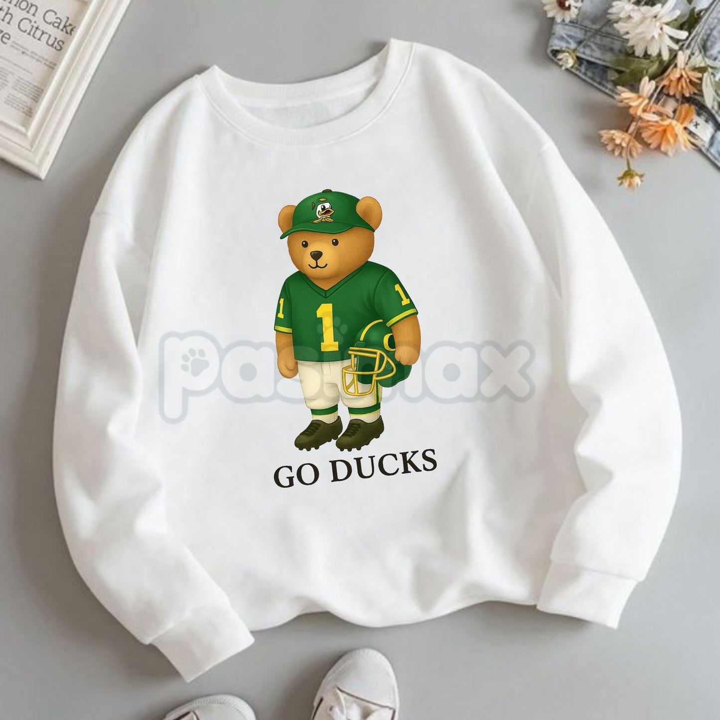 All Team College Football Teddy Bear Sweatshirt – Retro Mascot Graphic Crewneck