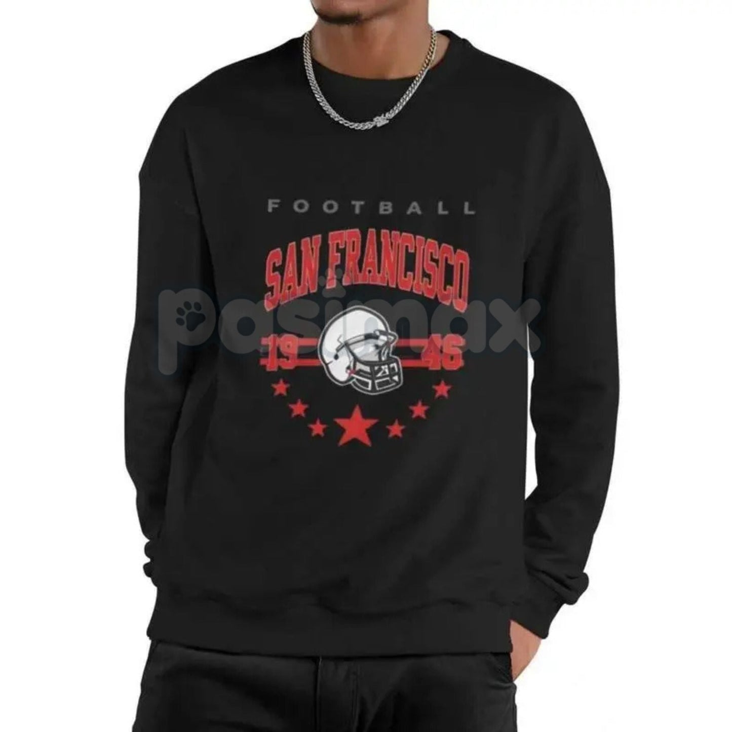 90s All Team Football Sweatshirt – Vintage 1960s Retro Fan Crewneck