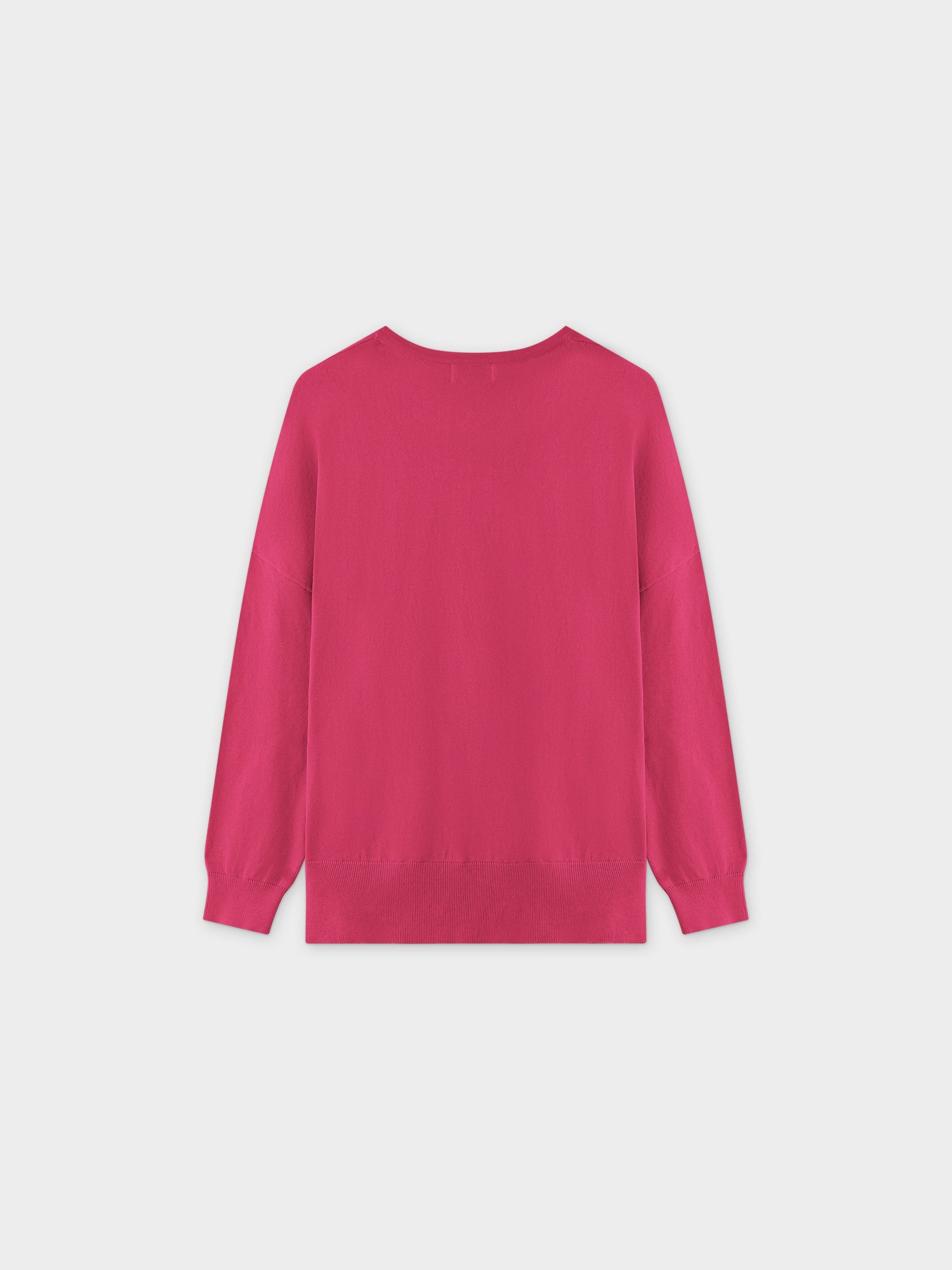 Oversized Lightweight Sweater-Pink-1