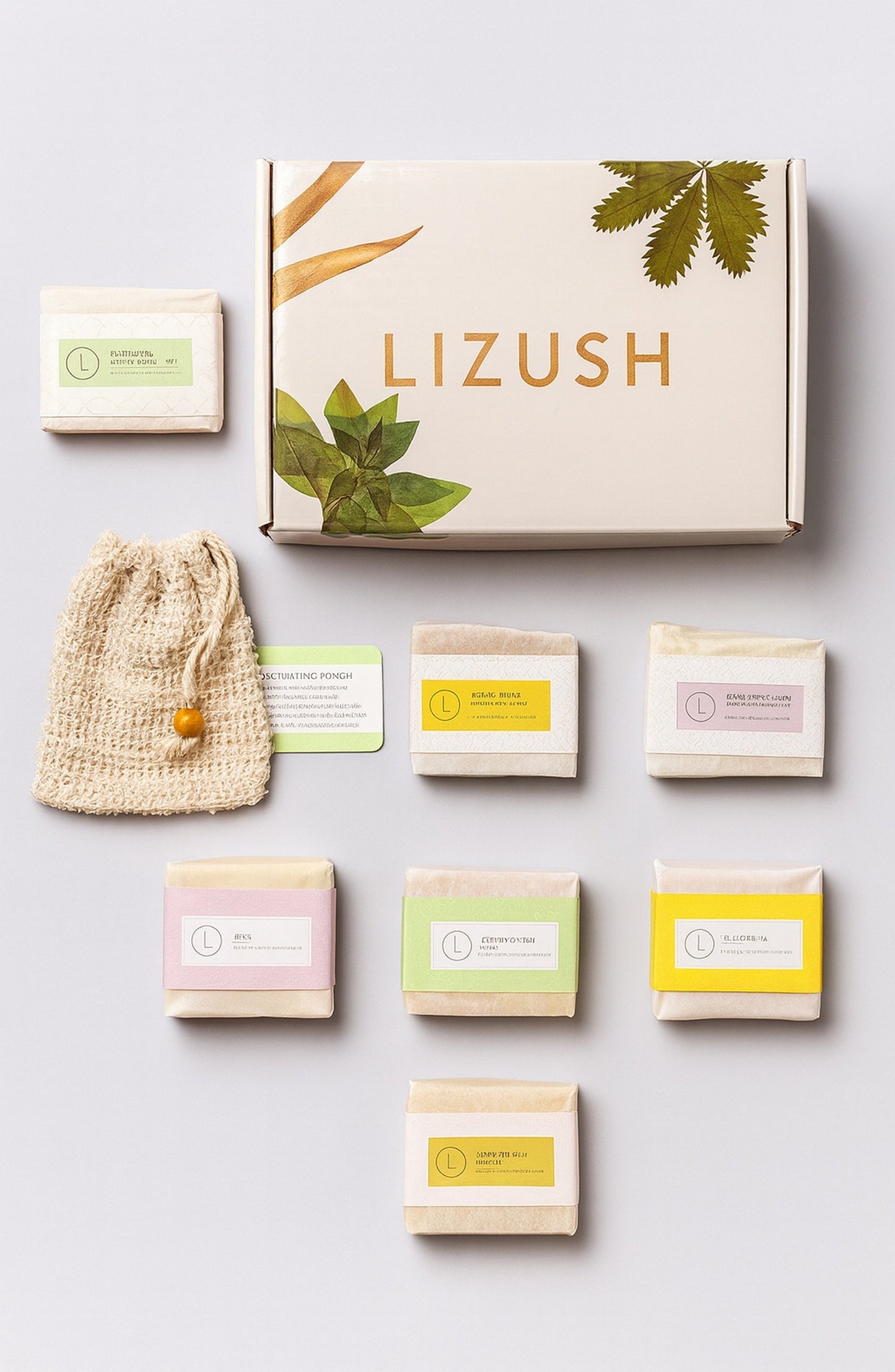 Set of  6 Handmade cold process ,Natural Soap Bars in gift Set box-1