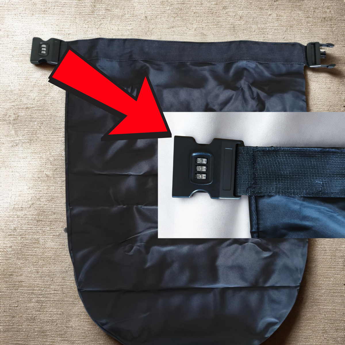 Portable Helmet Storage Bag with Code Lock