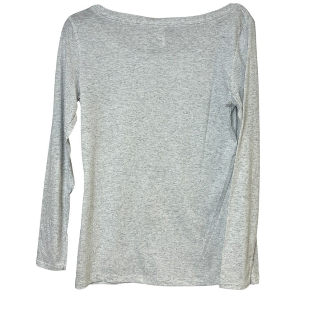 New Hand Printed Womens Large Dandelion Make A Wish Long Sleeve Tee Shirt