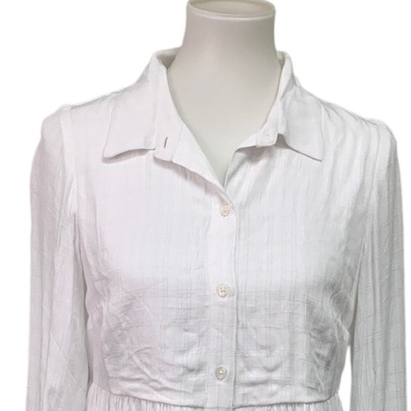 New American Eagle Womens Small Long Sleeve Front Button Collared Shirt Dress