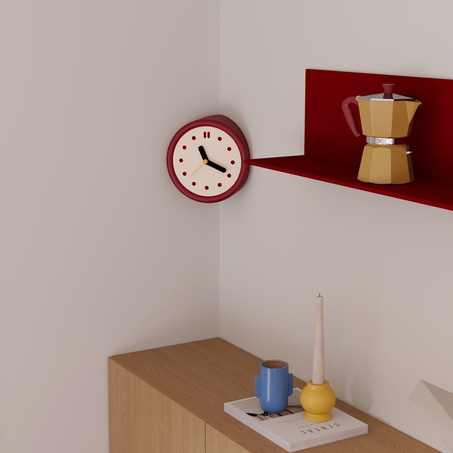 Red Corner Time Clock-5