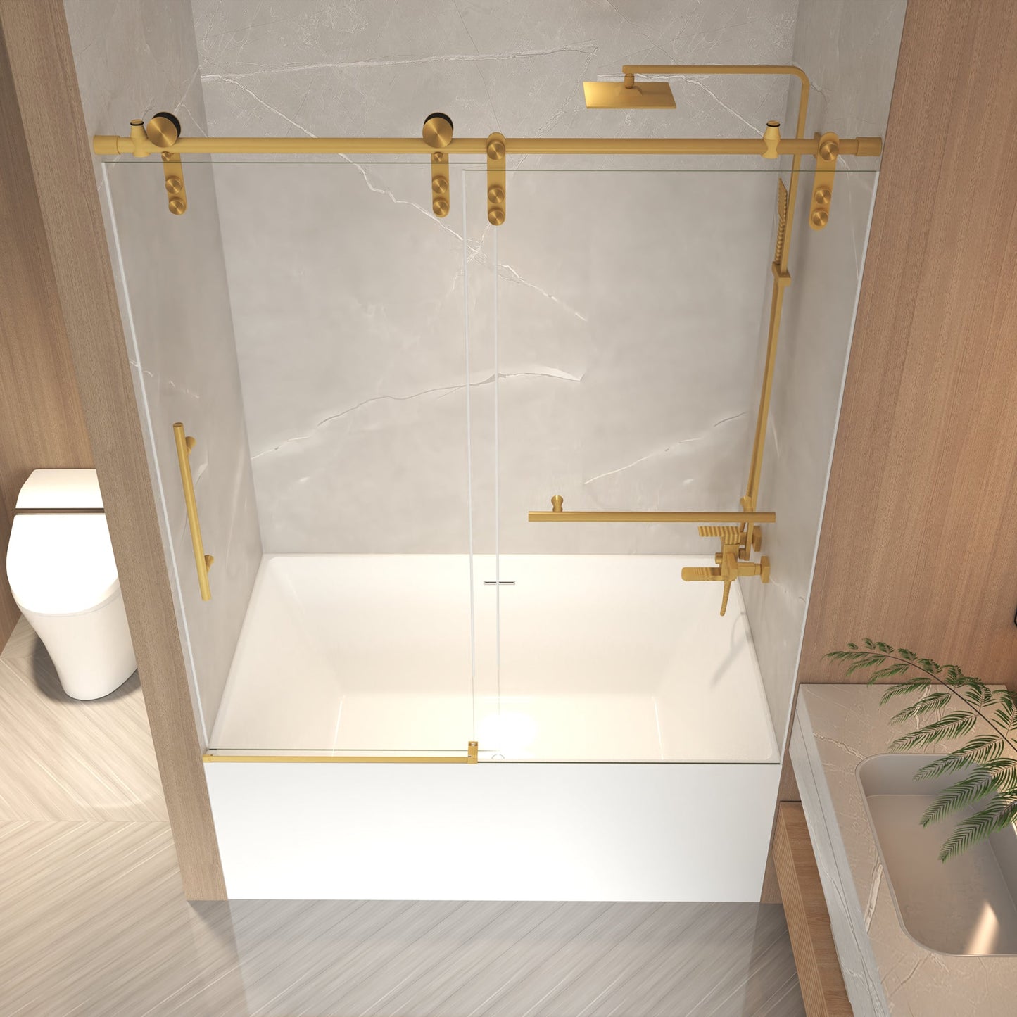 Frameless Sliding Bathtub Door