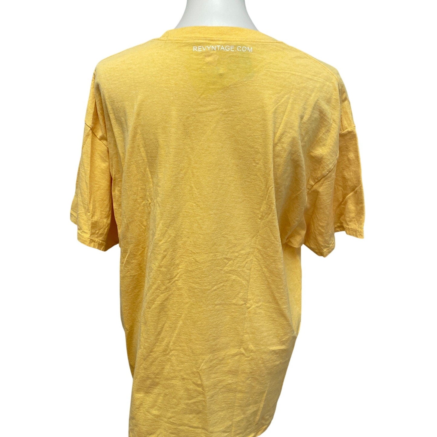 New Hand Printed Mens XL Yellow Dragonfly Short Sleeve Crew Neck Tee Shirt