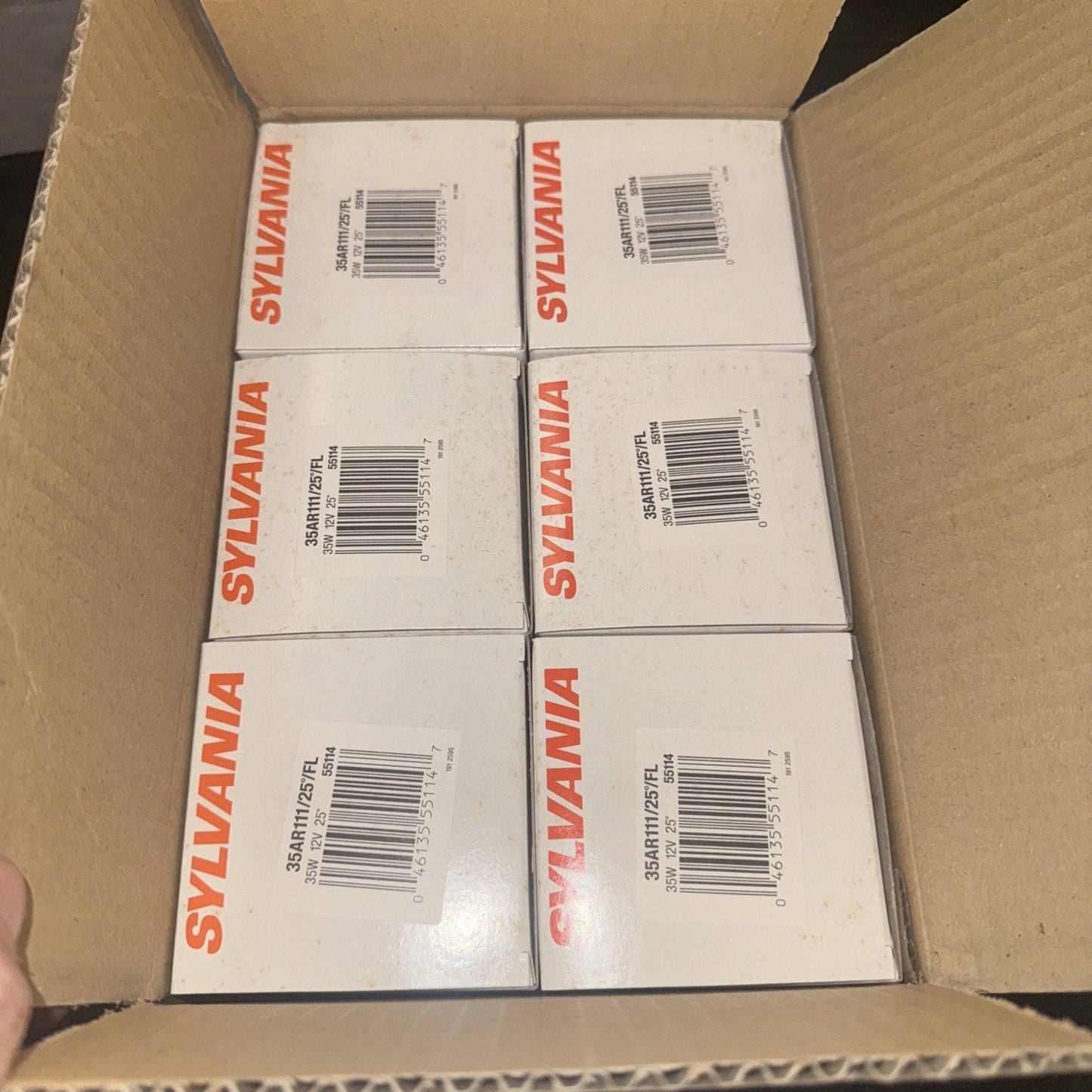 Box Of 6 REPLACEMENT BULB FOR OSRAM SYLVANIA 046135541261 35W 12V 25