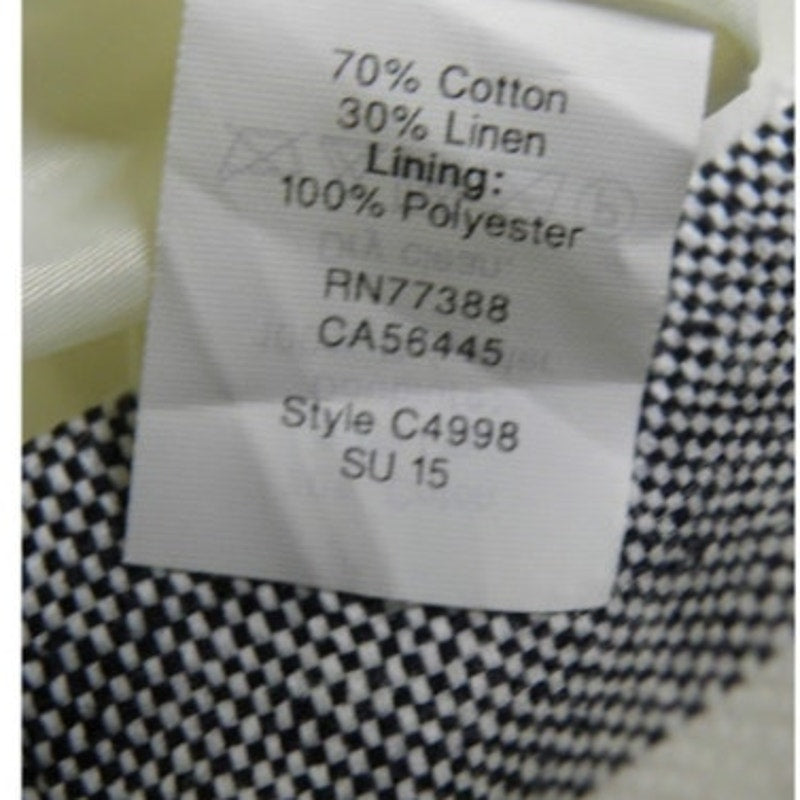 J Crew Womens Size 8 Linen Blend White Navy Striped Sleeveless Sheath Dress