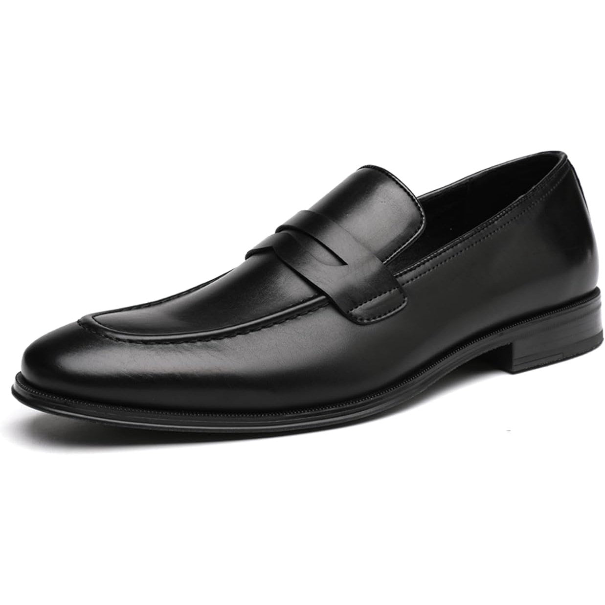 Decardz Mens Size 9.5 Black Faux Leather Slide On Dress Penny Loafer Shoes
