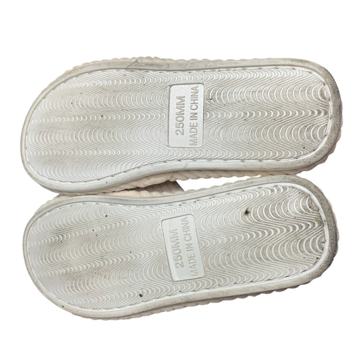 Evshine Womens Size 8/9 Cream Soft Corduroy Bow Slide On Open Toe Slipper Shoes