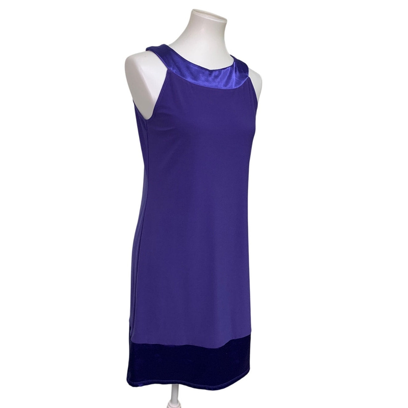 Blu Sage Womens Medium Purple PolySpandex Sleeveless Halter Neck Sheath Dress