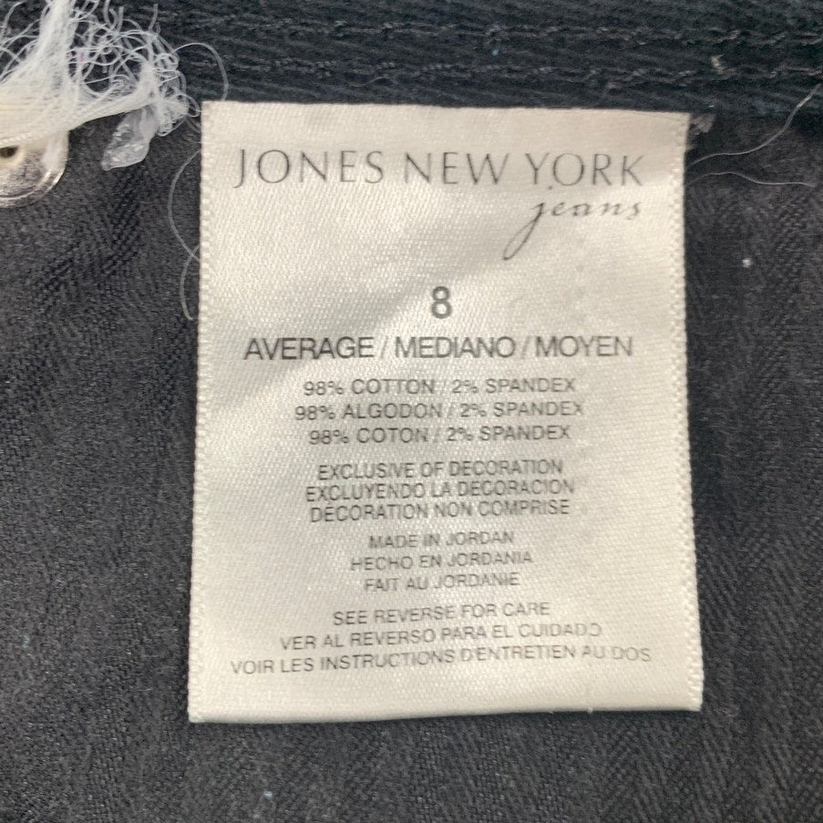Jones New York Jeans Womens Size 8 Lexington Mid Rise Stretch Denim Black Jeans
