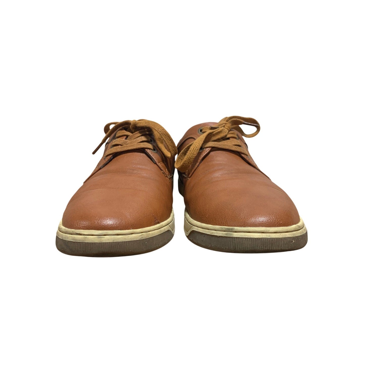 Vostey Mens Size 9  Brown Sneakers Lace Up Closed Round Toe Casual Shoes