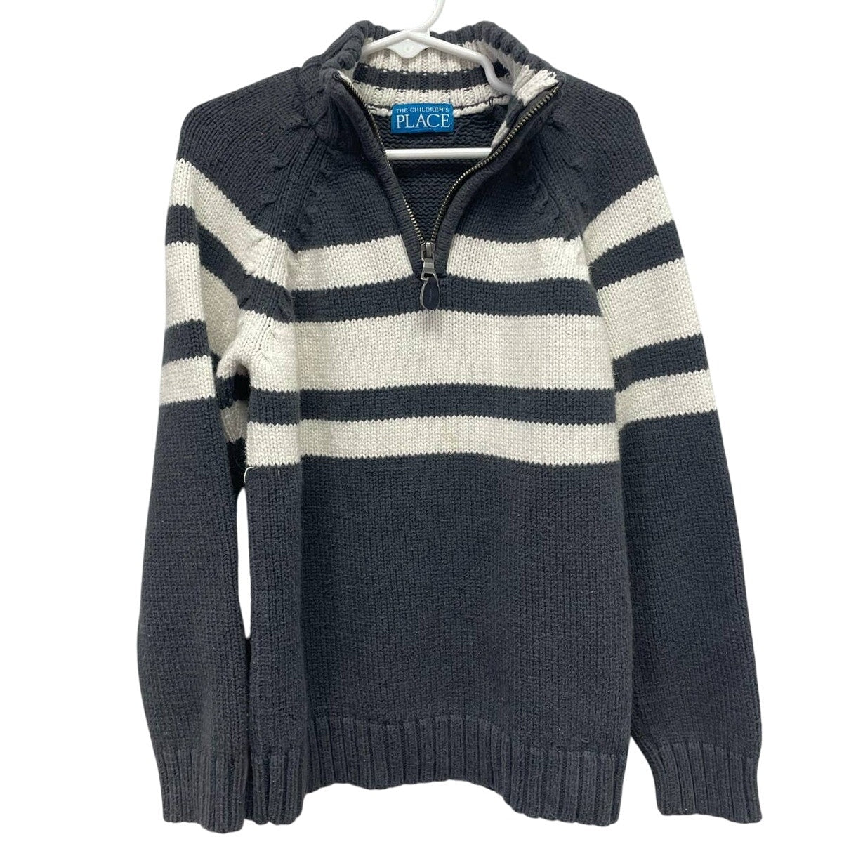 Children's Place Kids Small 5/6 Half Zip Striped Long Sleeve Pullover Sweater
