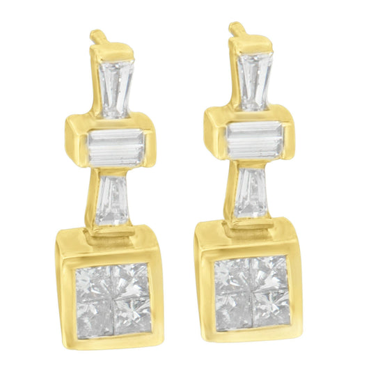 14K Yellow Gold 1/3 cttw Diamond Hoop Earrings (G-H, VS1-VS2)-0