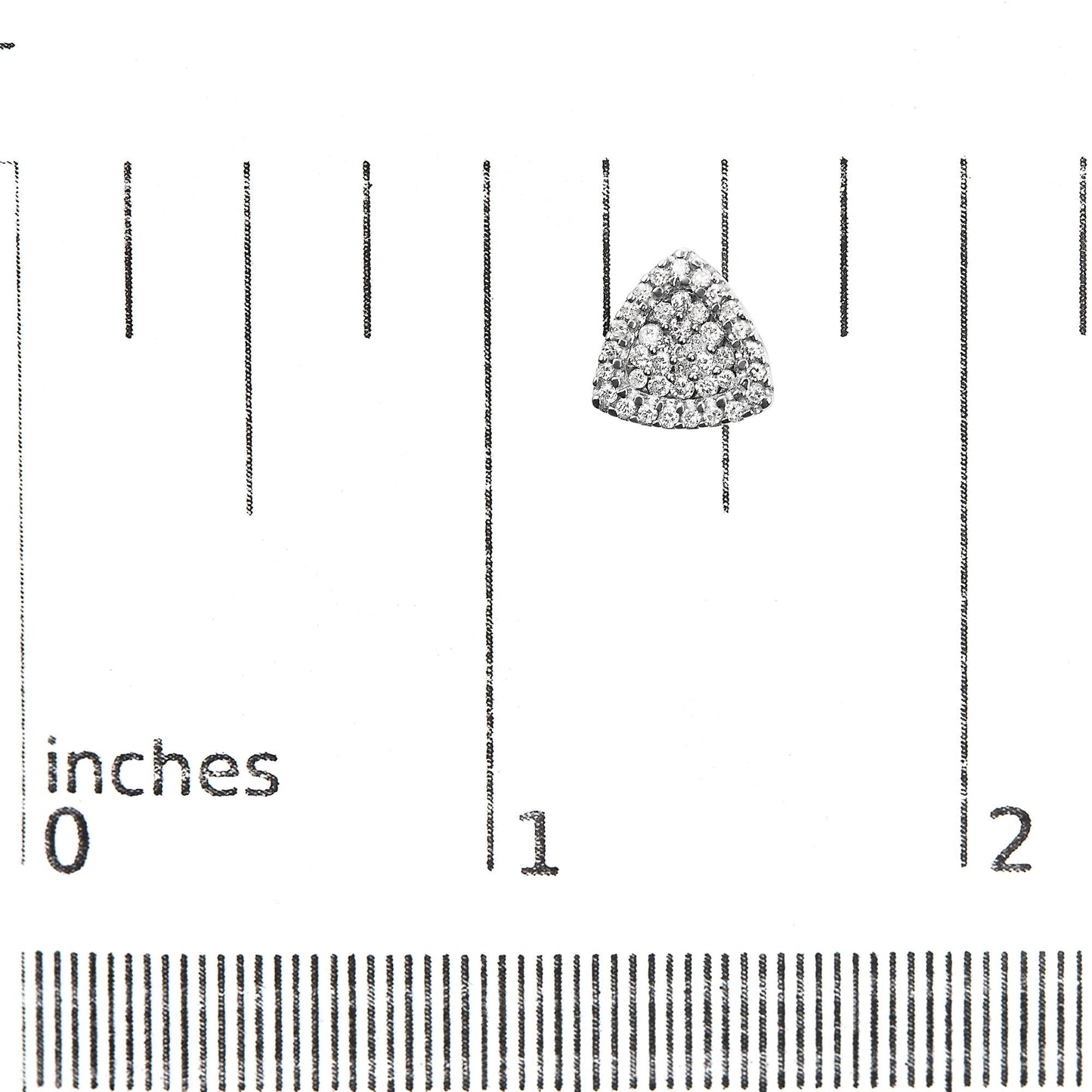 14K White Gold 1/2 cttw Trillion Shaped Diamond Stud Earrings (H-I Clarity, SI2-I1 Color)-4