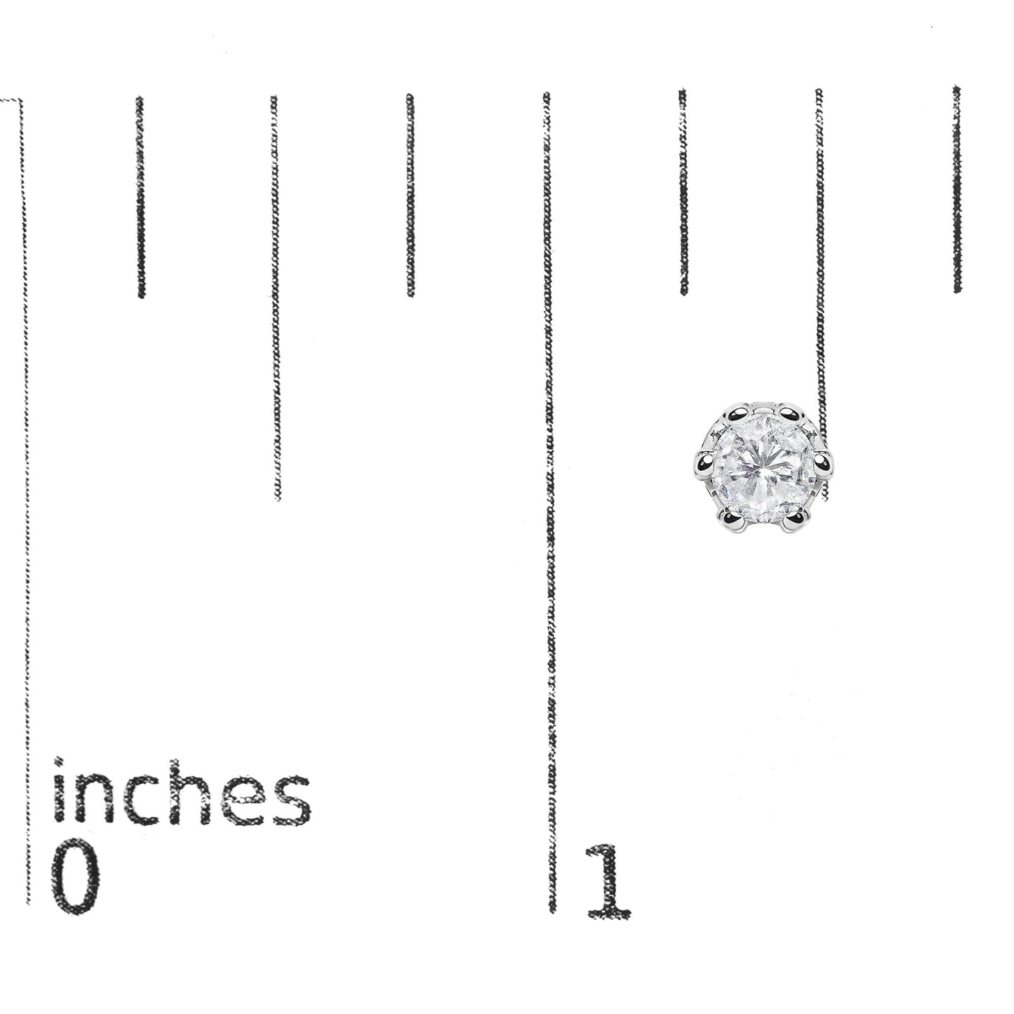 14K White Gold 1.0 Cttw Round Cut Prong-Set Diamond Crown Stud Earring (I-J Color, I1-I2 Clarity)-4