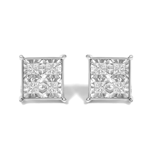 10K White Gold Diamond Stud Earrings (3/4 cttw, H-I Color, SI2-I1 Clarity)-0