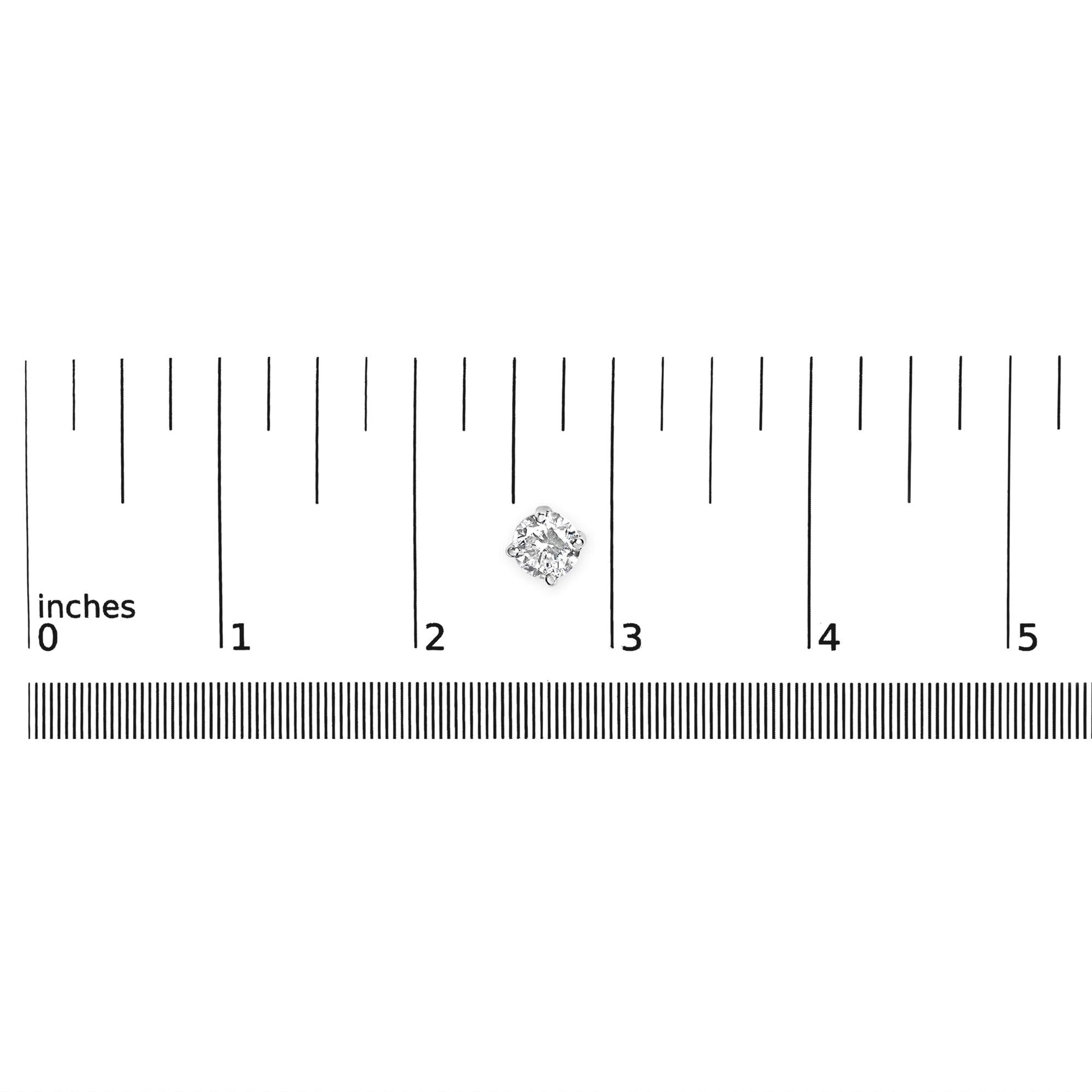 .925 Sterling Silver Silver Round Lab Grown Diamond Classic 4-Prong Solitaire Stud Earrings (F-G Color, VS1-VS2 Clarity)-4