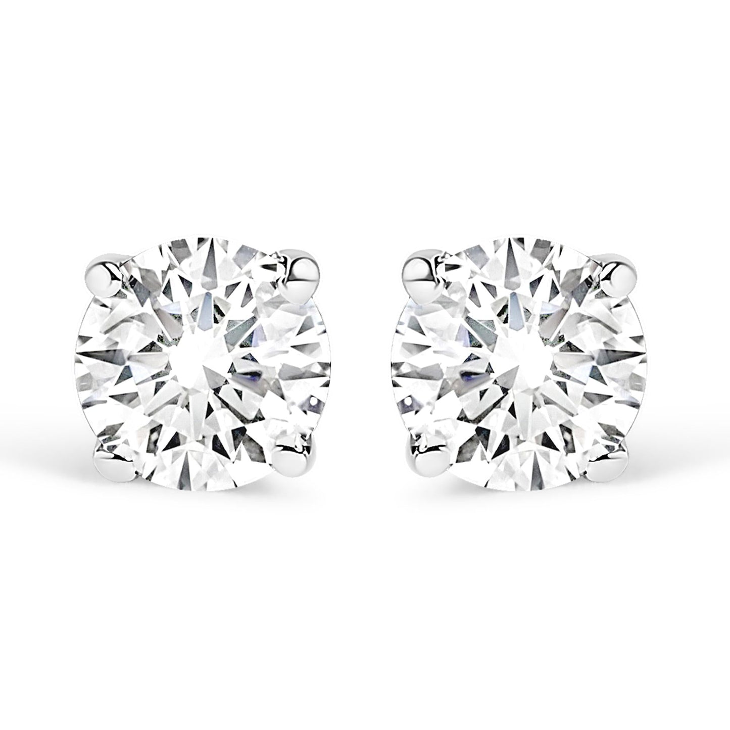 14K Gold 1.0 Cttw Lab Grown Diamond Solitaire Stud Earrings-0