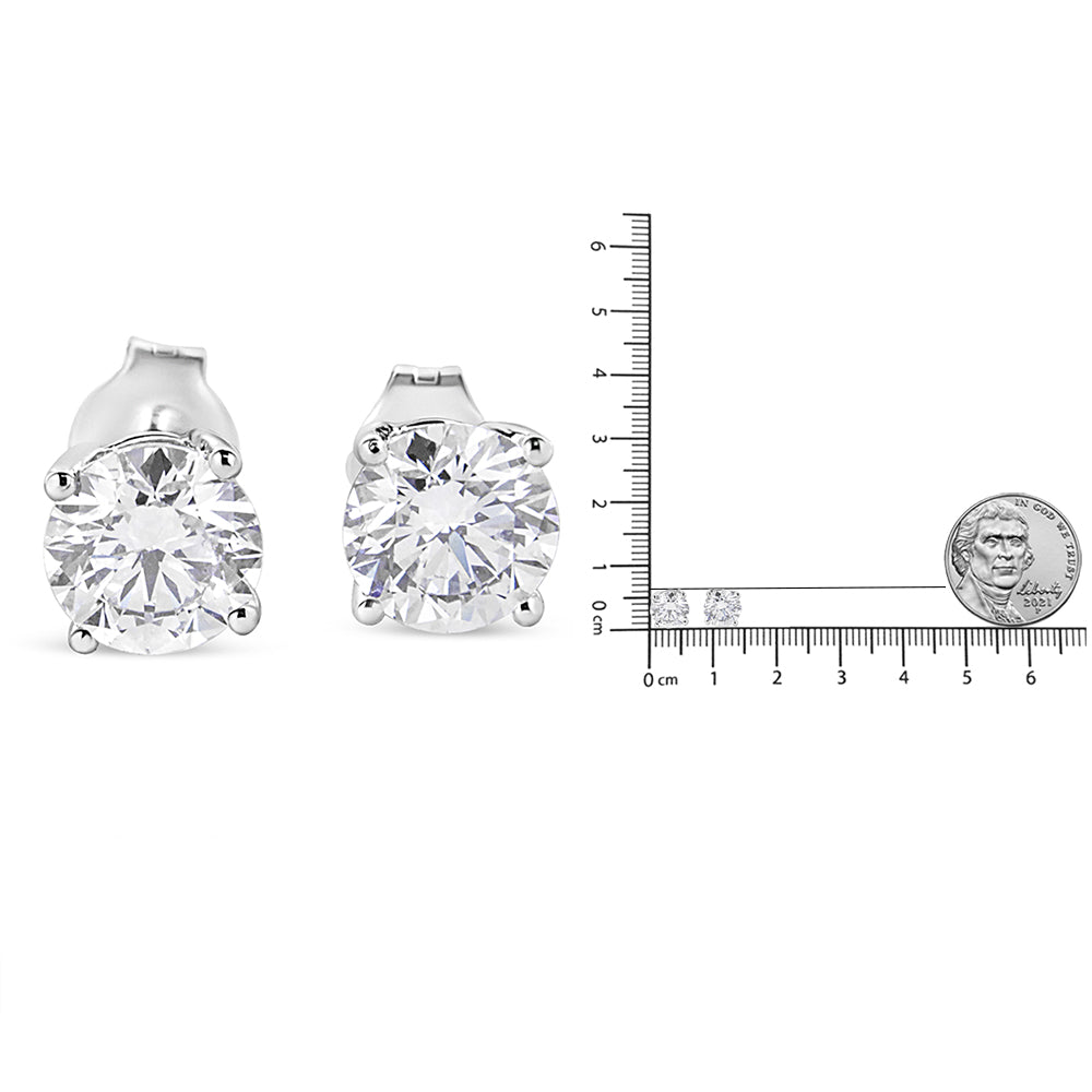 14K White Gold 1 3/4 Cttw Lab Grown Round Brilliant Diamond Solitaire Stud Earring (F-G Color, VS2-SI1 Clarity)-4