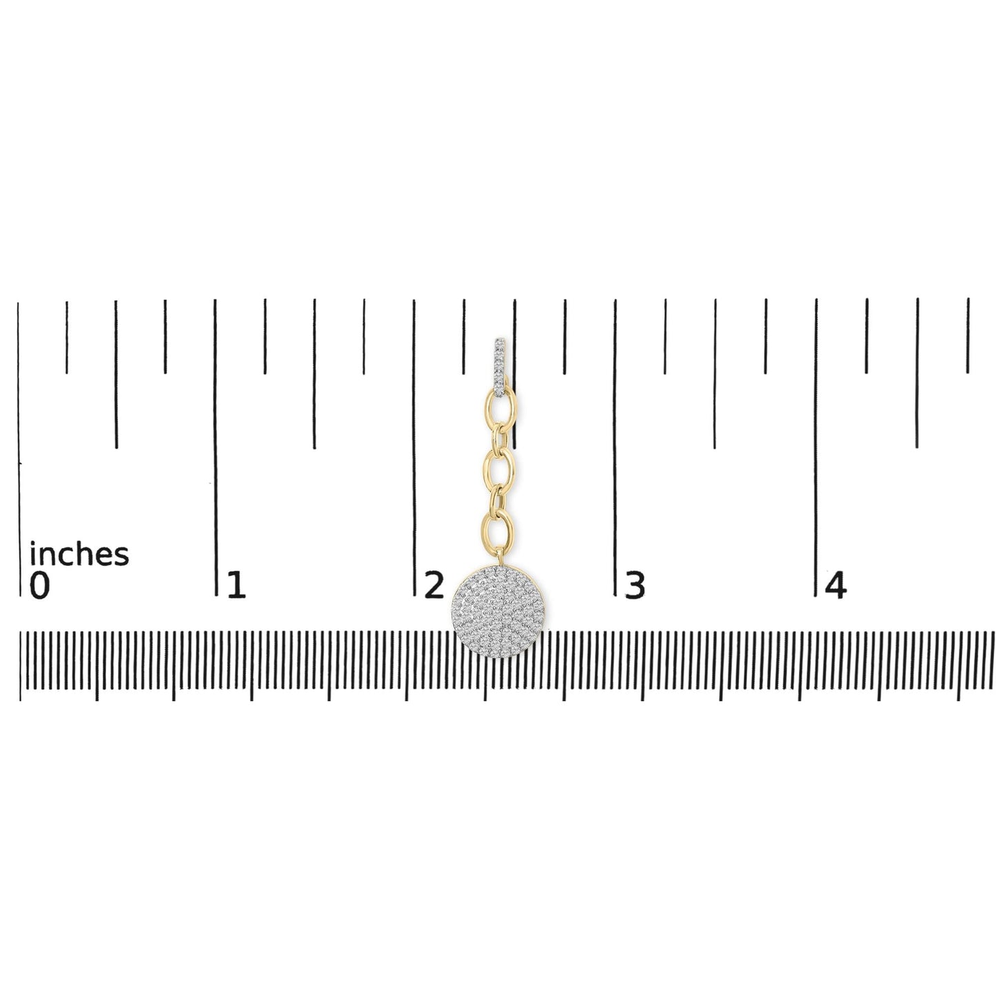 18K Yellow Gold Plated .925 Sterling Silver 1.0 Cttw Diamond Composite Cluster Dangle Chain Earrings (I-J Color, I1-I2 Clarity)-4